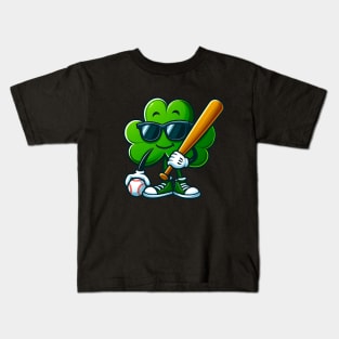 funny and cute way to celebrate Irish culture and baseball Kids T-Shirt